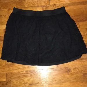 Black lace skirt